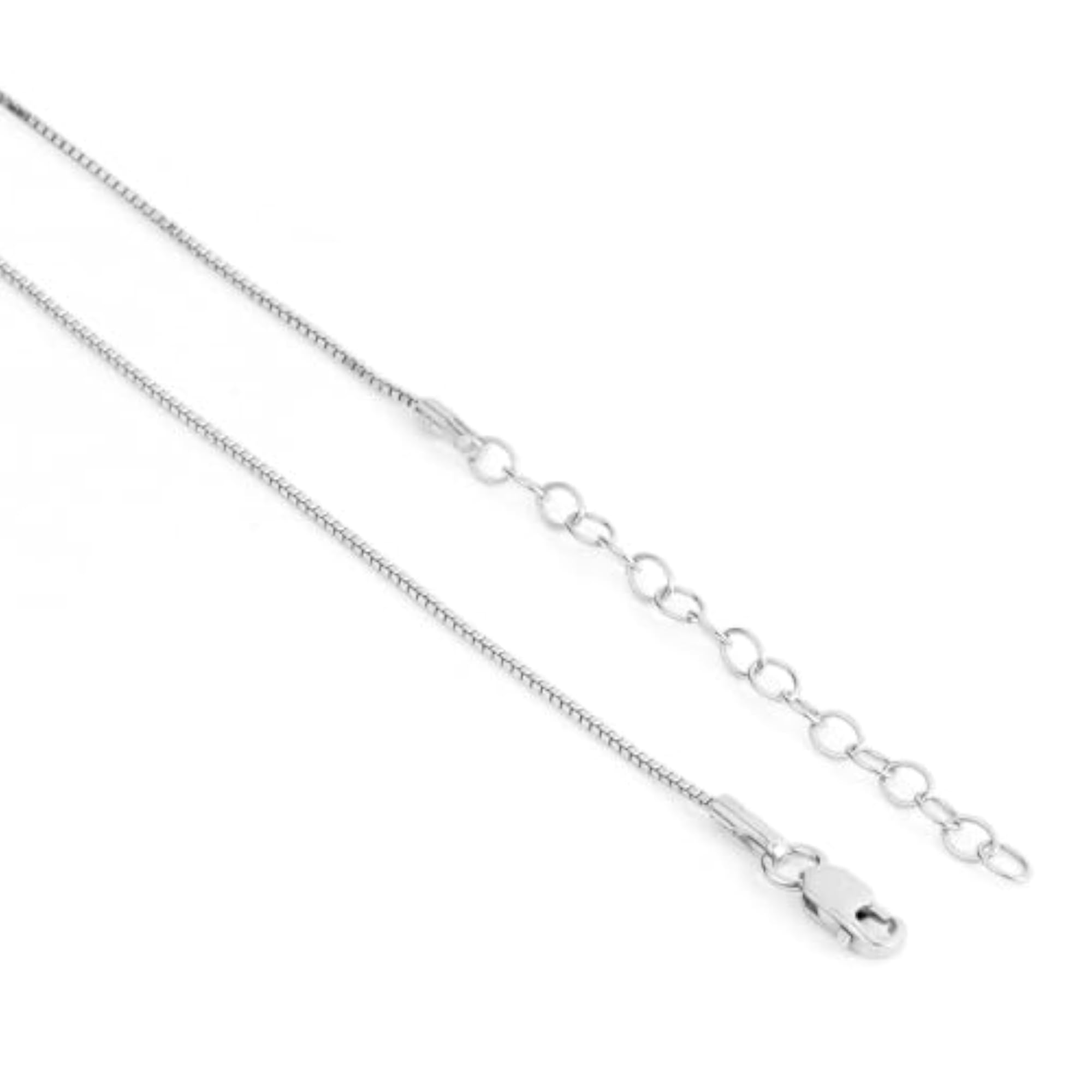925 Sterling Silver Solitaire Rhodium Plated Pendant Necklace